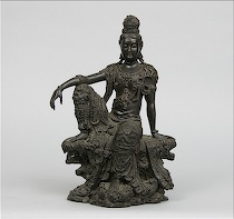 Appraisal: Early th Century Bronze Seated Quan Yin An early th