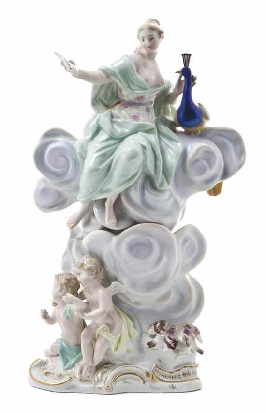 Appraisal: A Meissen Porcelain Mythological Figural Group depicting Juno seated on