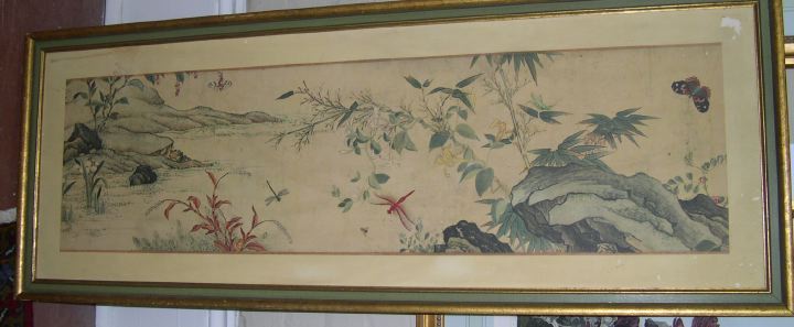 Appraisal: Long Horizontal Colored Offset Lithograph Panel of a Chinese painted