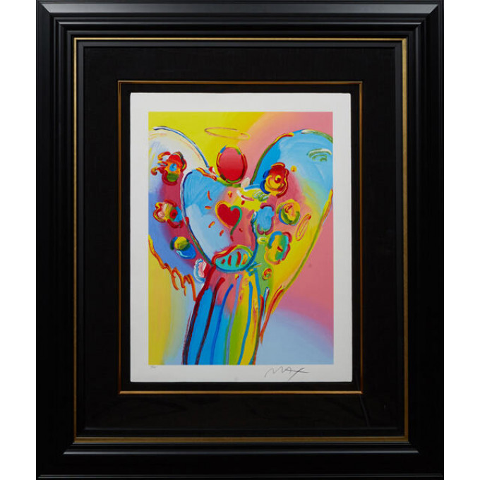 Appraisal: Peter Max - New York Germany Angel with Heart serigraph