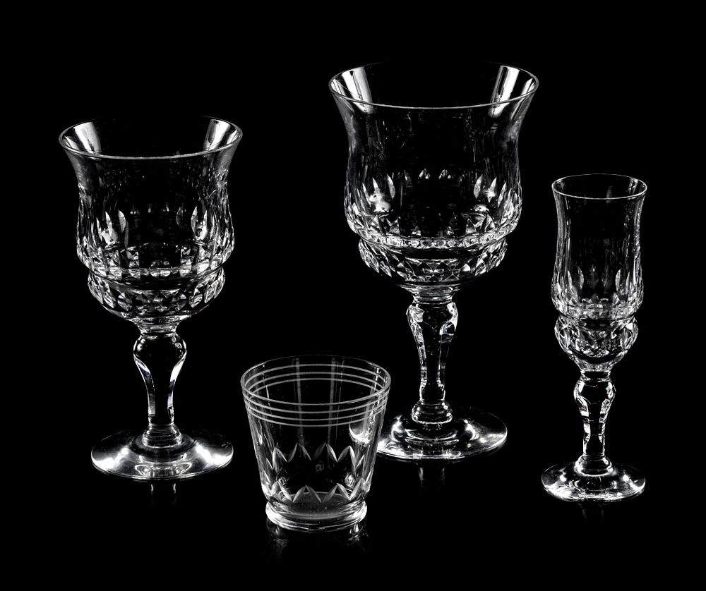 Appraisal: A Group of Cut Glass Stemware Articles A Group of