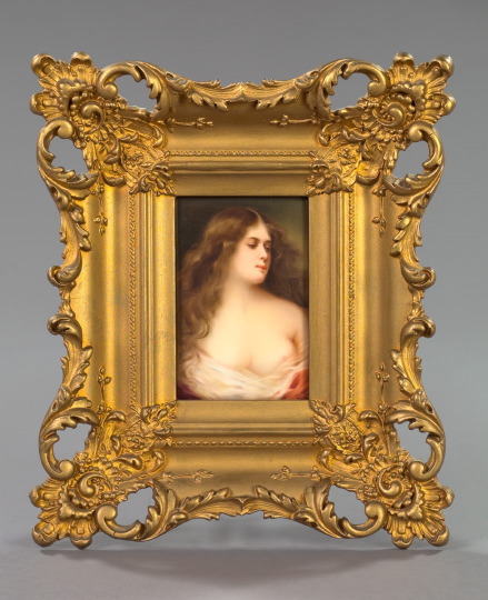 Appraisal: Good C M Hutschenreuther Hand-Painted Porcelain Portrait Plaque first quarter