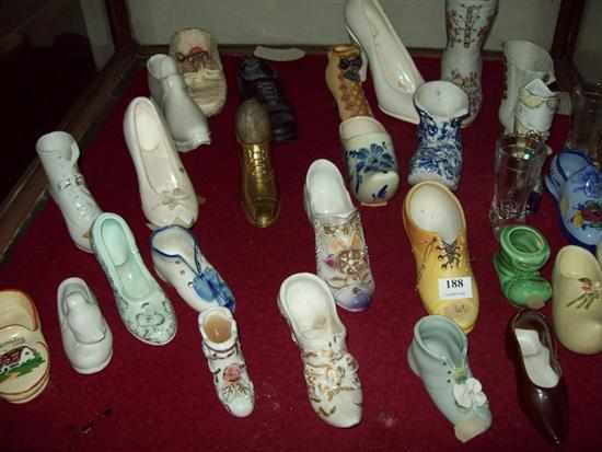 Appraisal: A LARGE COLLECTION OF LATE VICTORIAN PORCELAIN SHOES ITEMS TOTAL