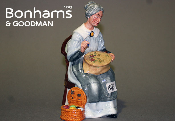 Appraisal: A Royal Doulton figure of 'Embroidering' HN