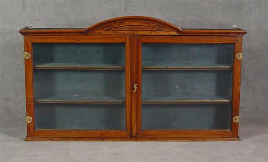 Appraisal: English Mahogany Display Cabinet Two glazed doors below arched inlaid