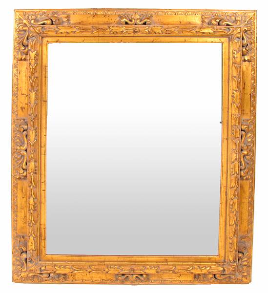 Appraisal: A Rococo style giltwood mirror height ft in width in