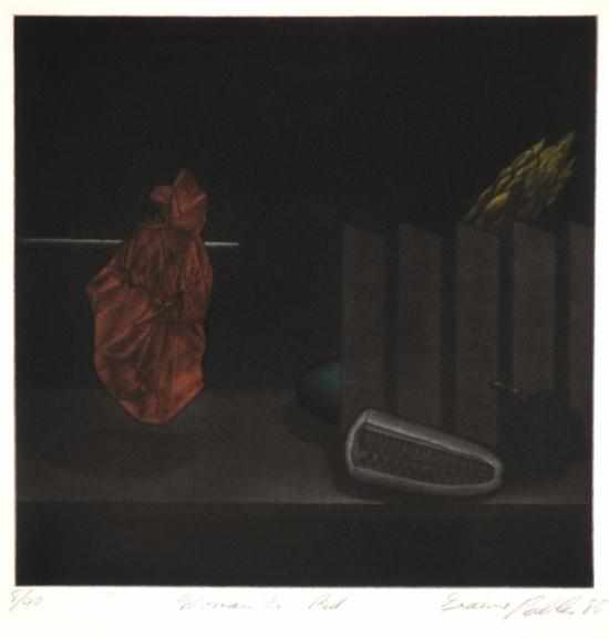 Appraisal: GRAEME PEEBLES BORN Woman in Red mezzotint x cm