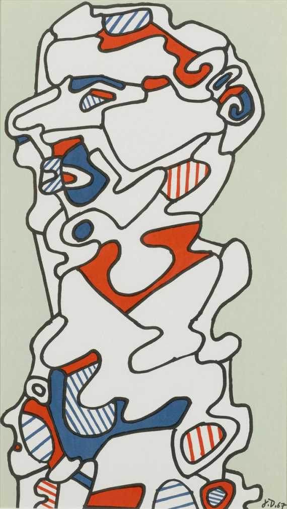 Appraisal: DUBUFFET JEAN Le Havre - Paris Man Colour lithograph Monogrammed