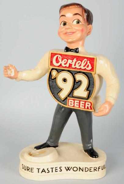 Appraisal: Oertels ' Beer Back Advertising Figure s Plaster Condition Excellent