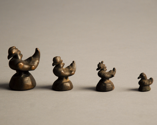 Appraisal: Four Burmese Bronze Opium Weights in the form of Hintha