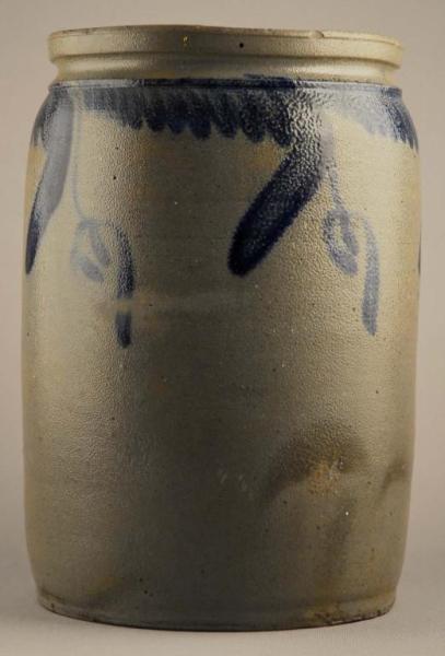 Appraisal: Stoneware Crock with Blue Decoration Description Chip on the bottom