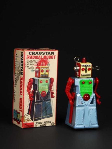 Appraisal: Tin Radical Robot Description Japanese Made by Kayo When activated