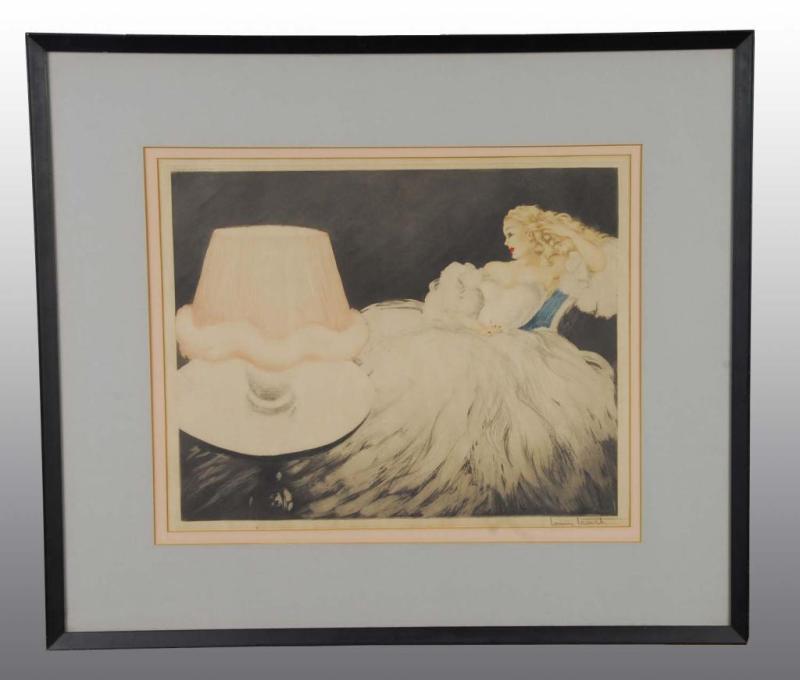 Appraisal: Icart Print Description Reclining blonde woman No damage or repairs