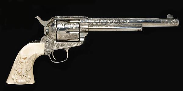 Appraisal: A custom engraved Colt Frontier Six Shooter single action army