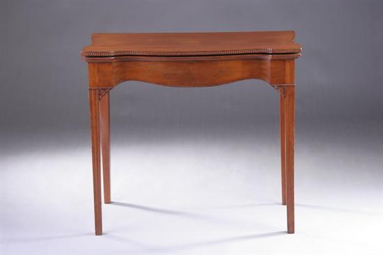 Appraisal: CHIPPENDALE WALNUT CARD TABLE NEWPORT RHODE ISLAND Circa - On