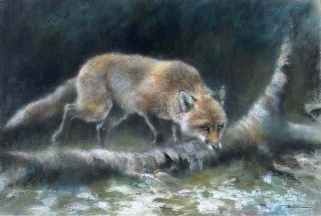 Appraisal: JOEL KIRK b Study of a fox stalking his prey