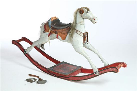 Appraisal: ROCKING HORSE Possibly German late th-early th century laminated wood