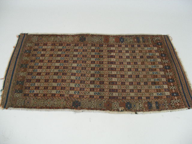 Appraisal: Antique Persian Kurd - Belouch Rug th century Unusual striped