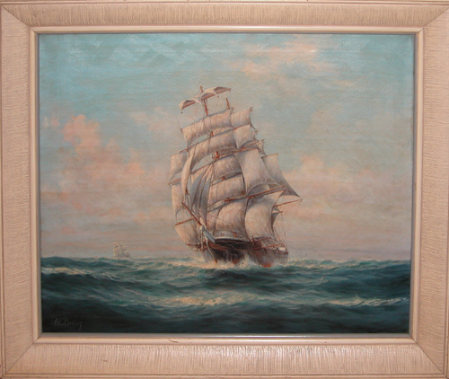 Appraisal: Maritime Bracy A E x inches Oil on canvas Lower