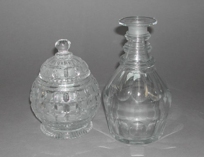 Appraisal: Two Pieces of Glassware first quarter th century one a