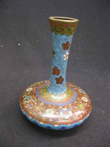 Appraisal: Japanese Cloisonne Vase Ginbari mica decoration floral '' circa excellent