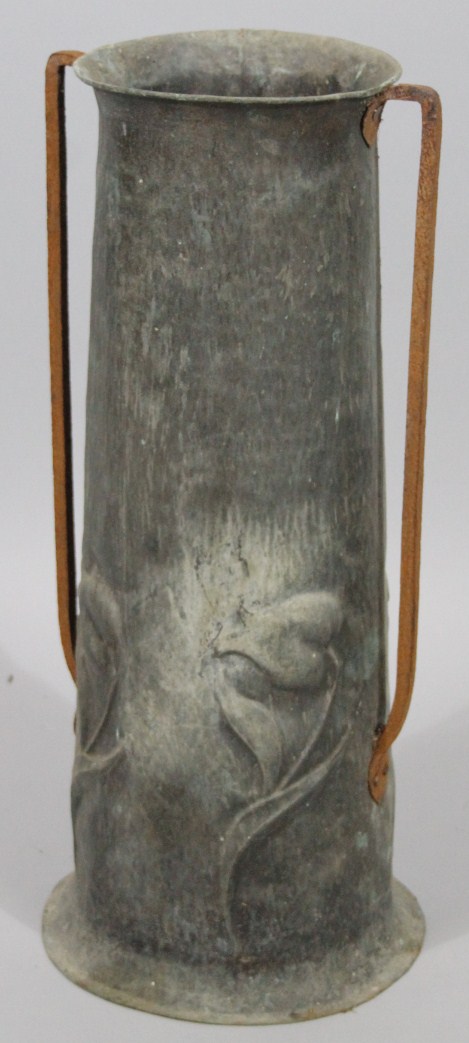 Appraisal: A late th early thC Art Nouveau metal stick barrel