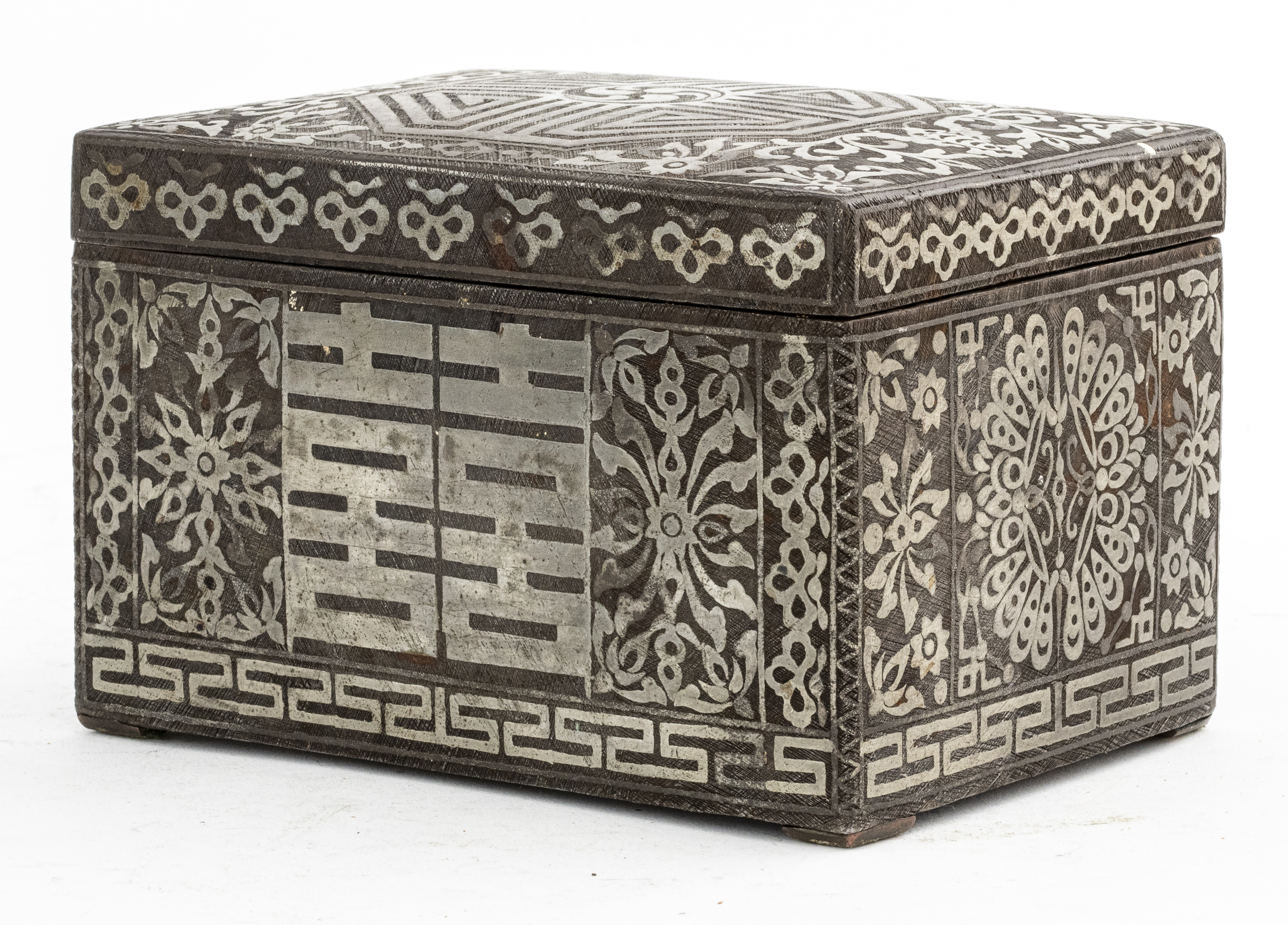 Appraisal: KOREAN JOSEON IRON CASKET BOX Korean antique iron casket box