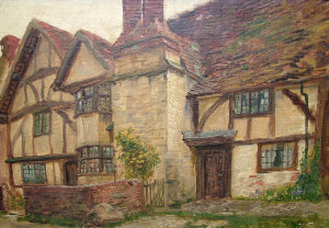 Appraisal: Frank Moss Bennett - - Steventon oil on canvas board