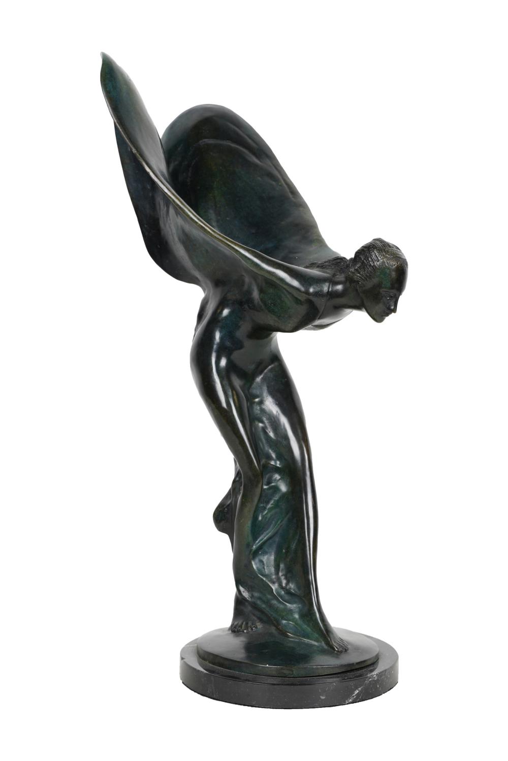 Appraisal: AFTER CHARLES ROBINSON SYKES SPIRIT OF ECSTASY with dark green