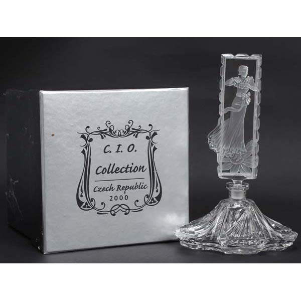 Appraisal: C I O Collection Czech Republic cut crystal perfume bottle