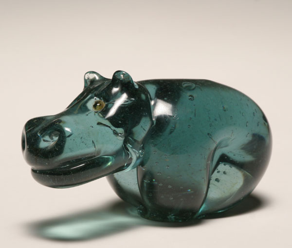 Appraisal: Early Murano art glass hippo style of Archimede Seguso H