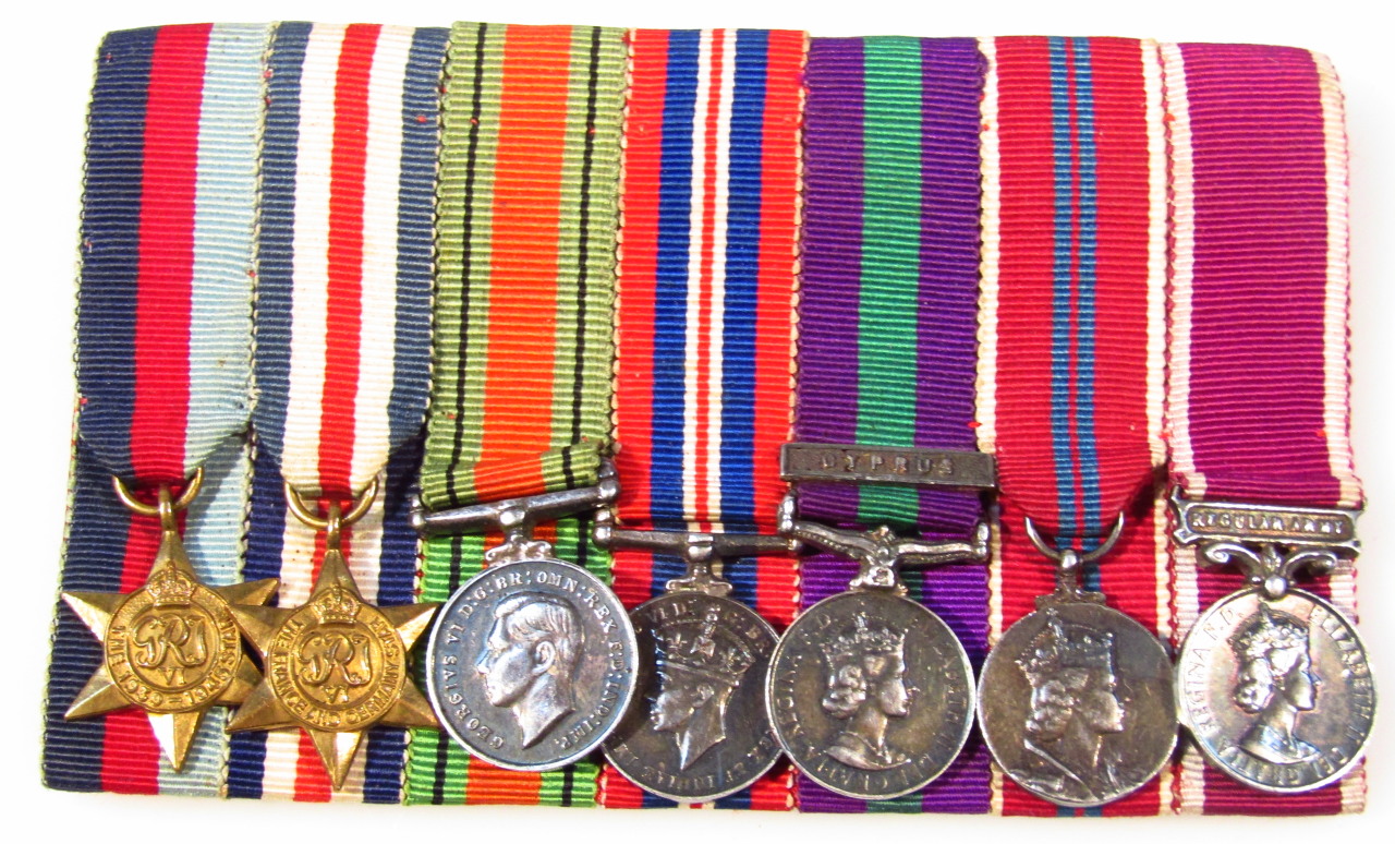 Appraisal: A miniature WWII medal group to include a - Germany