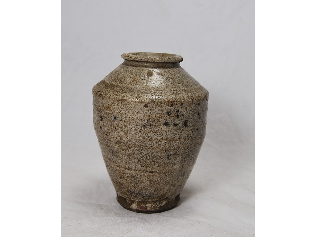 Appraisal: A th century Chinese domestic ceramic vase of ovoid form