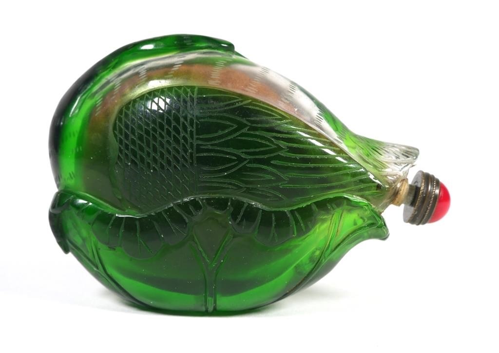 Appraisal: This unusual snuff bottle is designed to sit on its