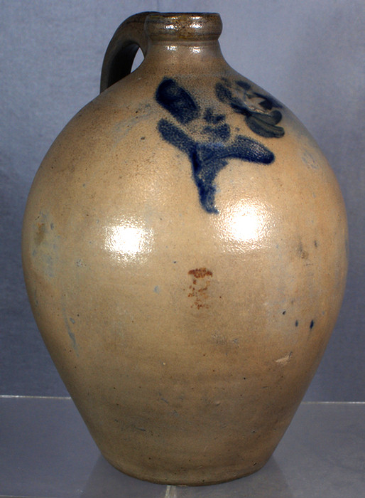 Appraisal: gallon blue decorated ovoid stoneware jug unsigned high small firing