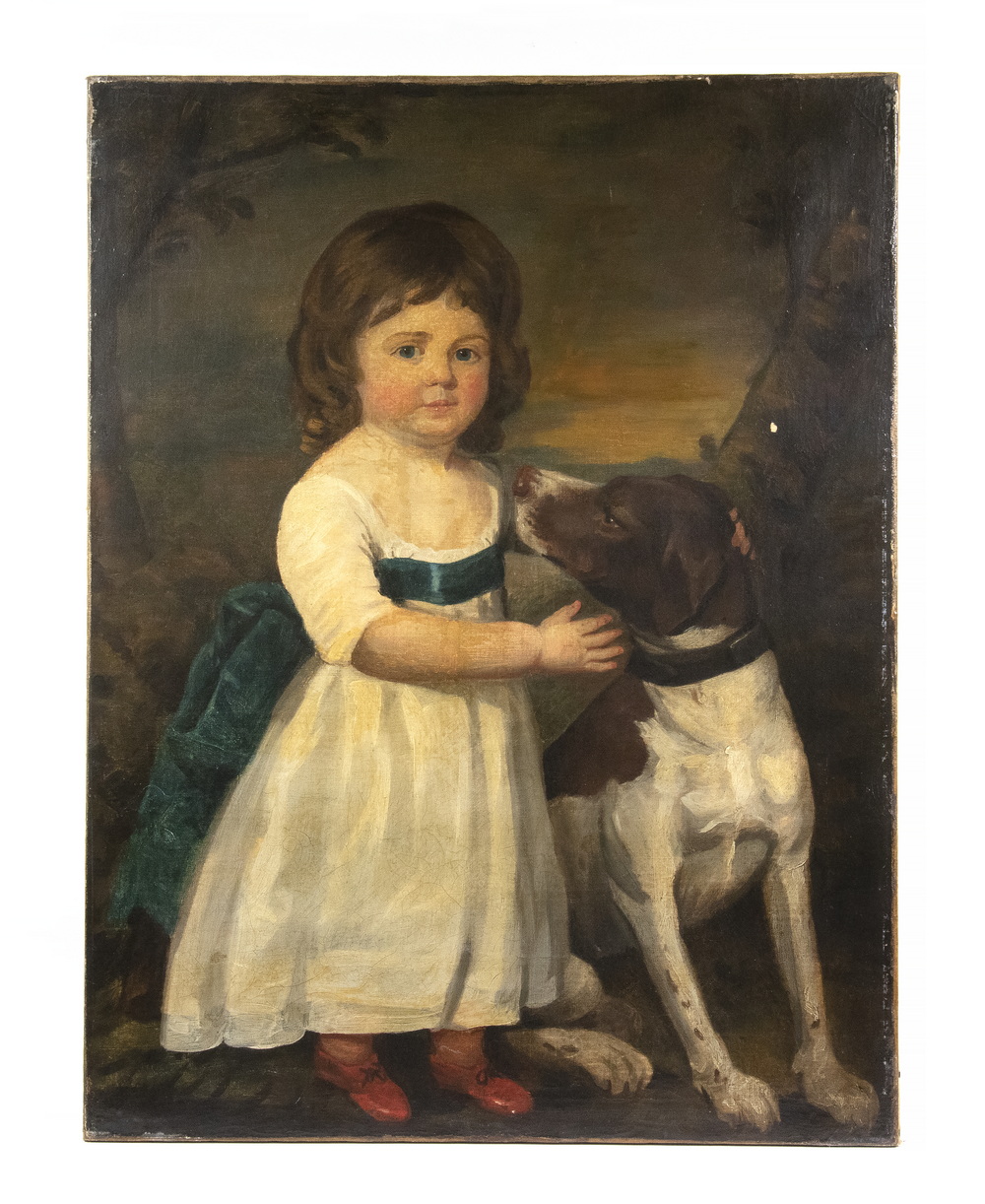 Appraisal: CHARMING BRITISH REGENCY PERIOD PORTRAIT OF A SMALL GIRL AND