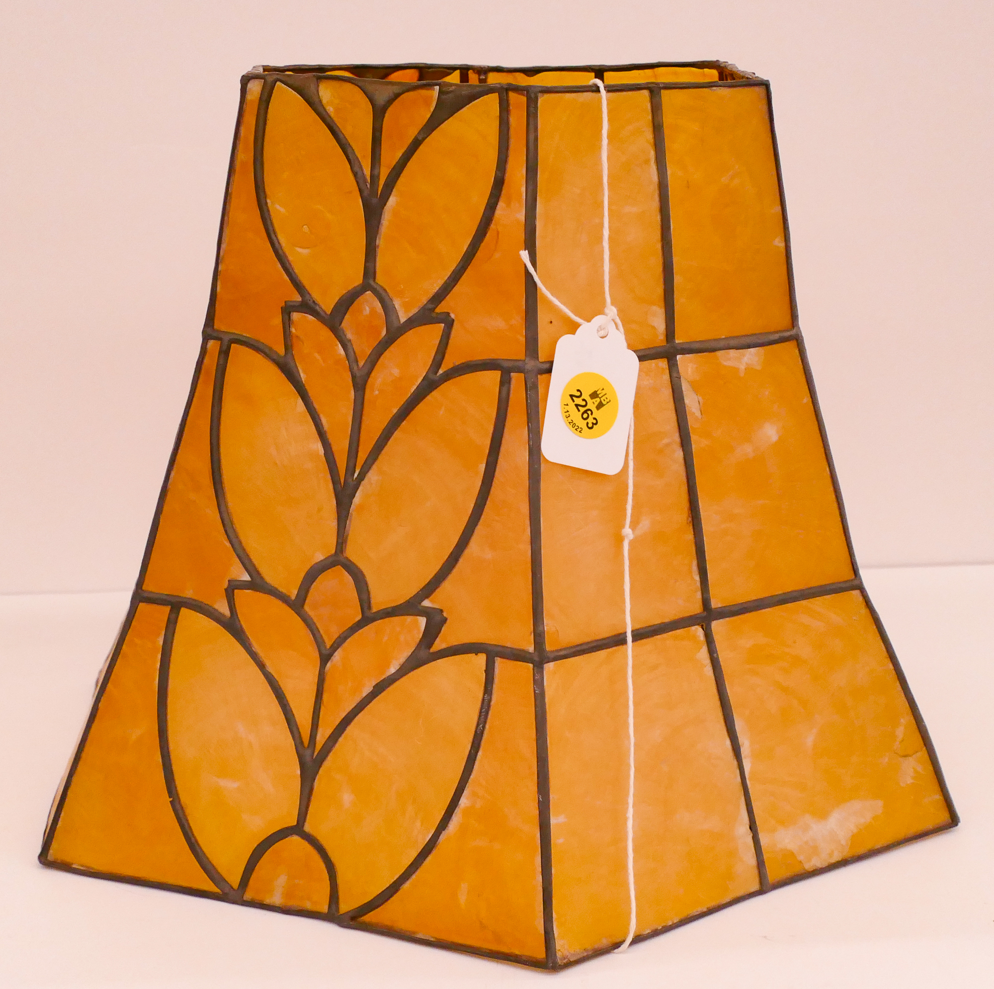 Appraisal: Art Deco Mica Table Lamp Shade- x ''