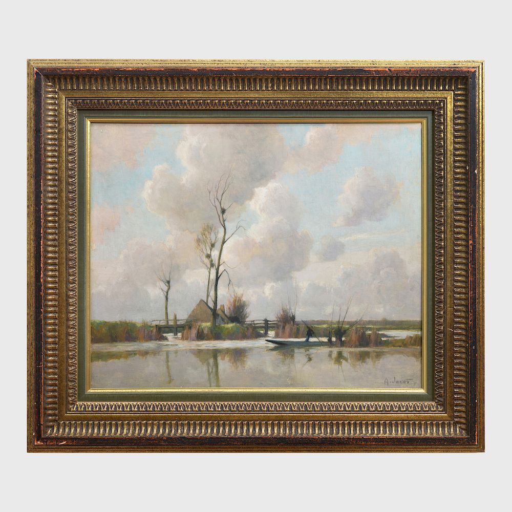 Appraisal: Alexandre Jacob - Impression Oil on board signed 'A Jacob'