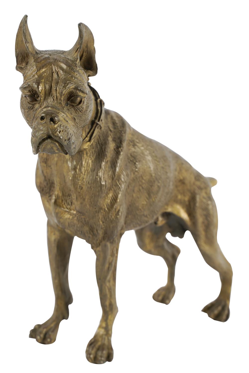 Appraisal: BRONZE DOG FIGUREunsigned inches wide inches high Condition