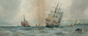 Appraisal: William Cannon th century- Shipping scenes watercolours a pair both