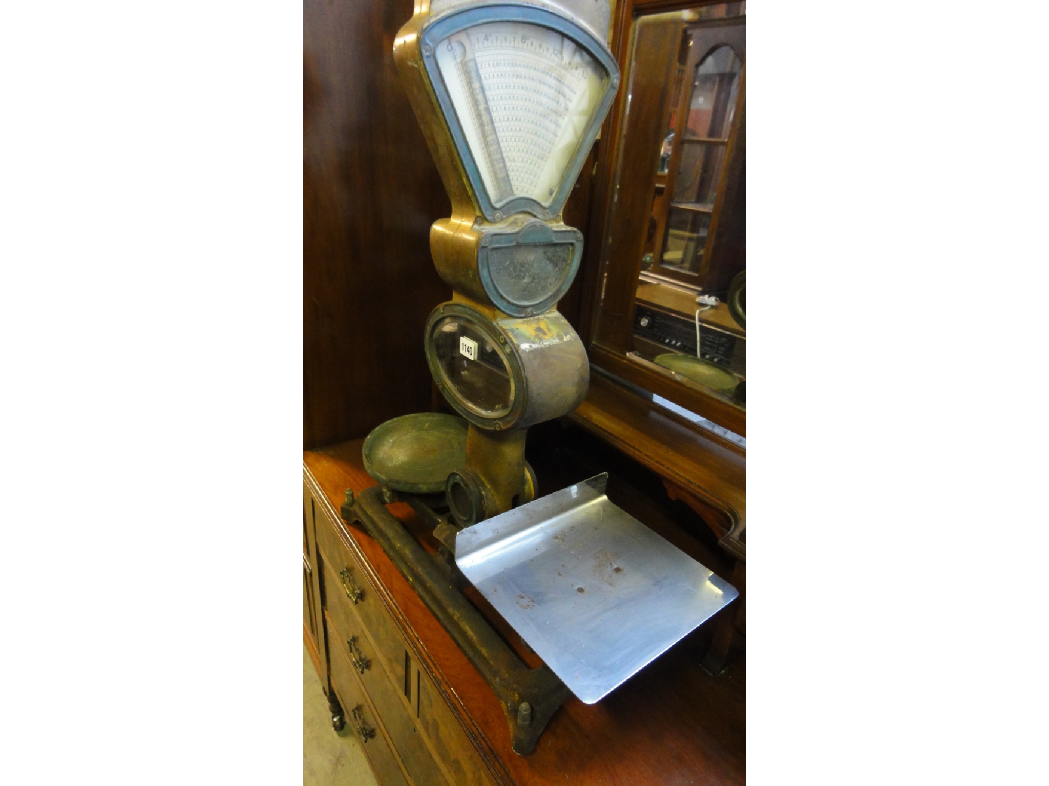 Appraisal: Two vintage Avery grocers weighing scales together with one other