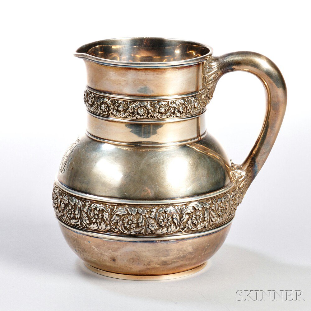 Appraisal: Tiffany Co Sterling Silver Pitcher New York - squat with