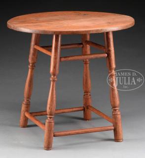 Appraisal: RARE WINDSOR TAVERN TABLE IN RED PAINT Last quarter th