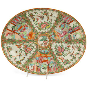 Appraisal: A Chinese Rose Medallion Porcelain Meat Platter th Century Length