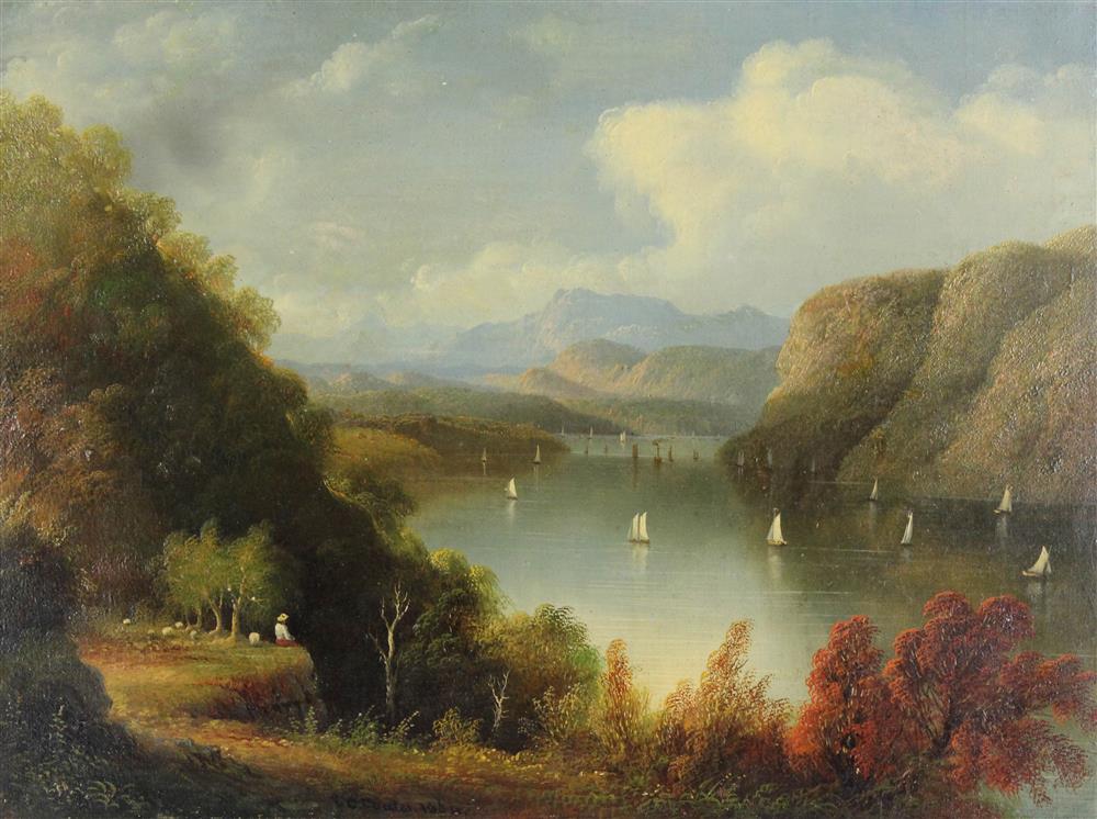 Appraisal: EDMUND C COATES AMERICAN - VIEW OF THE HUDSON Oil