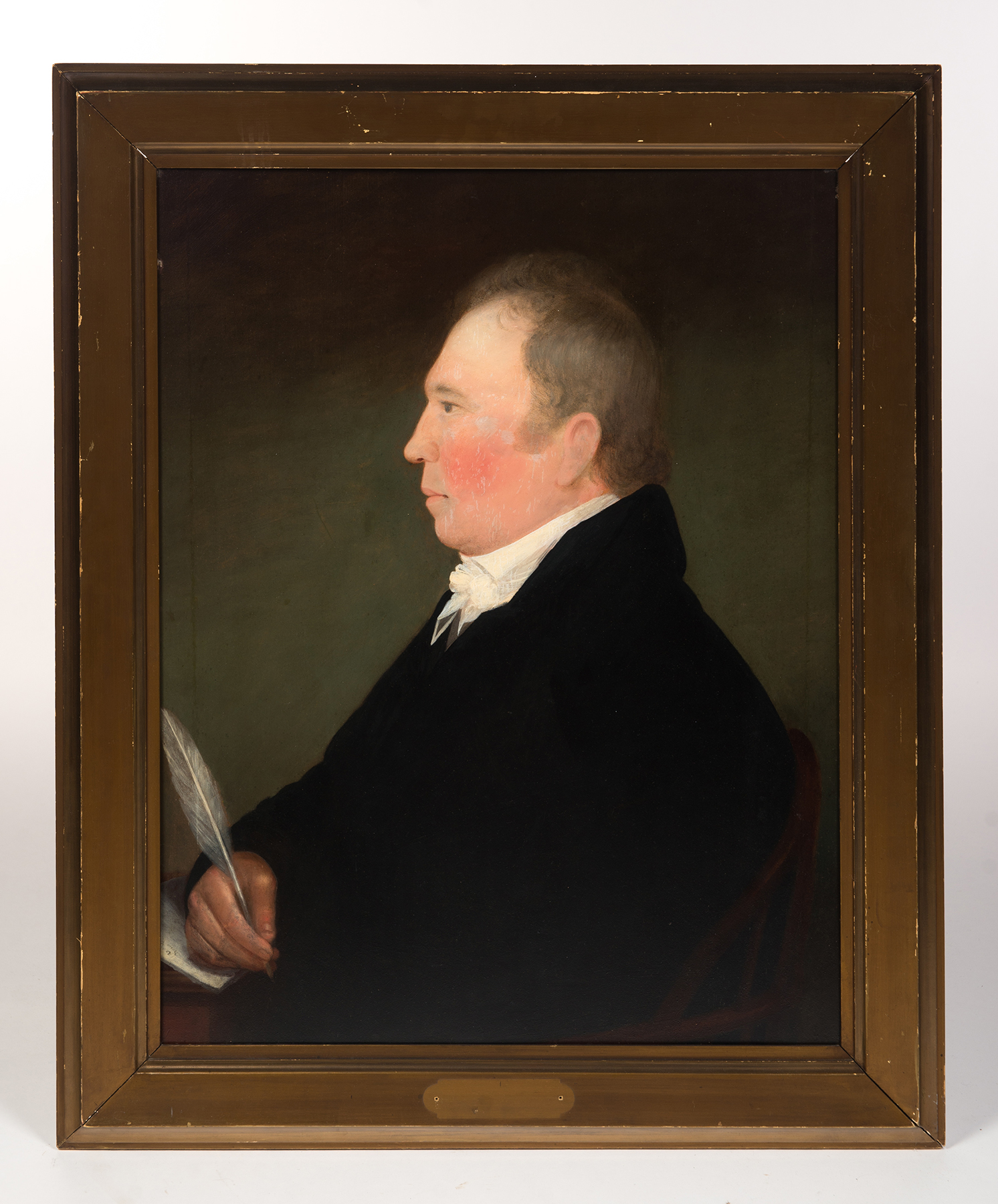 Appraisal: PORTRAIT OF A MAN AMERICAN SCHOOL ND QUARTER- TH CENTURY