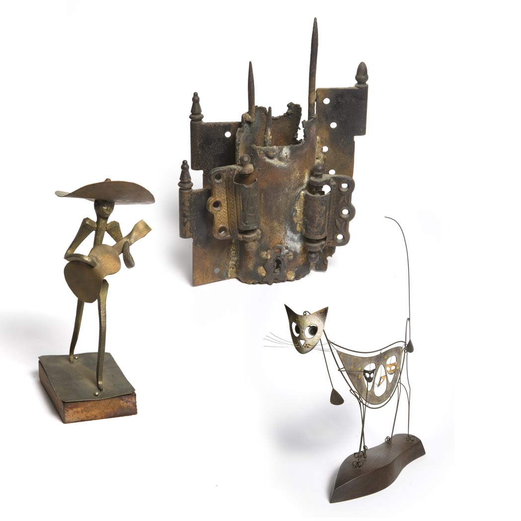 Appraisal: Group of Six Metal Sculptures