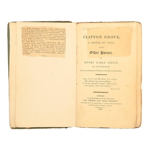 Appraisal: White Henry Kirke - Clifton Grove a Sketch in Verse