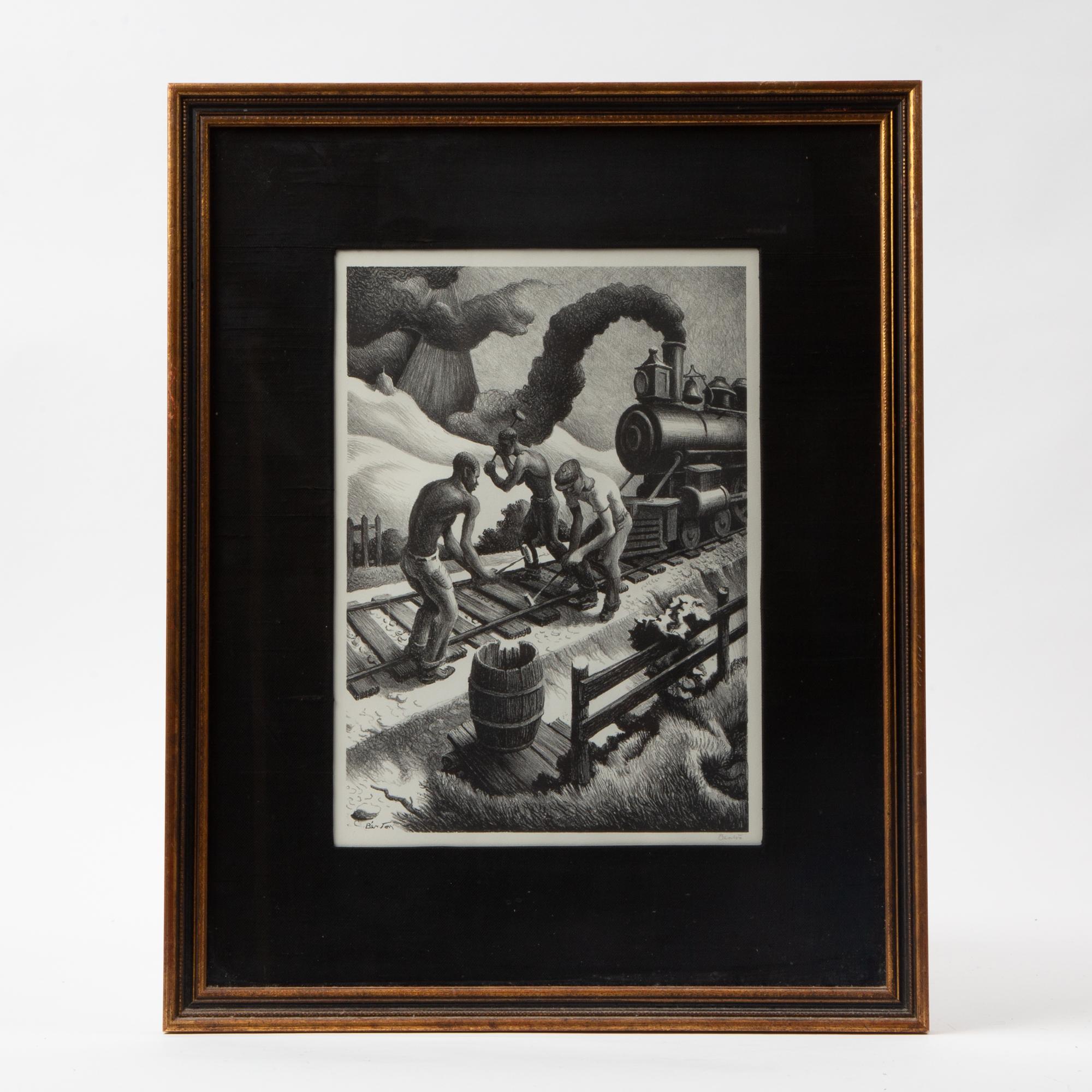 Appraisal: THOMAS HART BENTON - SIGNED LITHO 'TEN POUND HAMMER' WITH