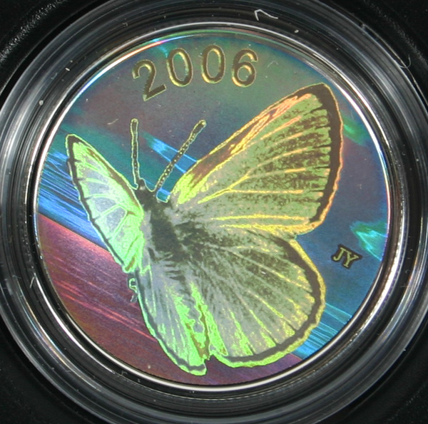 Appraisal: Canadian Cent Silvery Blue Hologram Coin